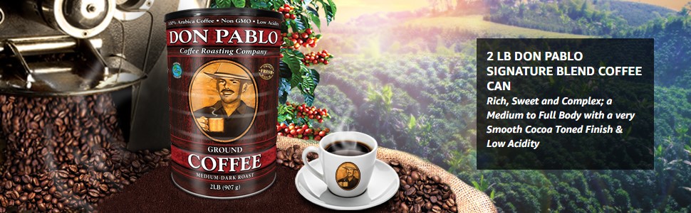 2 LB DON PABLO SIGNATURE BLEND COFFEE CAN Ground Coffee