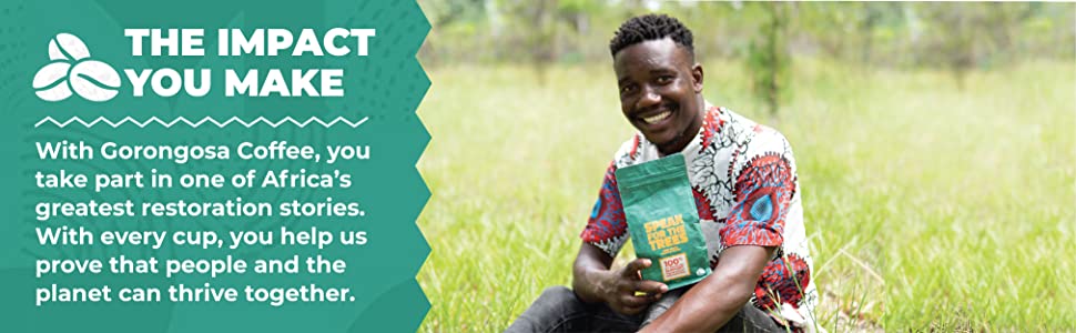 Coffee farmed by locals in Mozambique