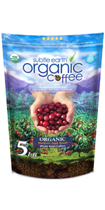 5 LB Subtle Earth Organic medium Dark Roast