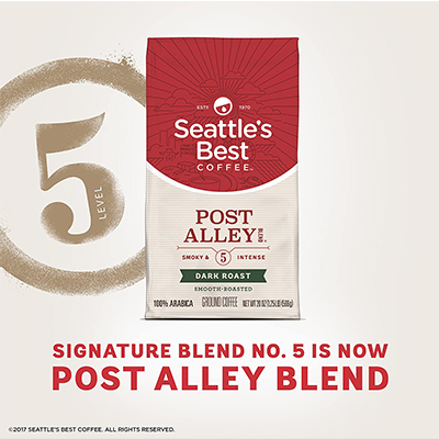Seattle's Best Coffee Post Alley Blend (Previously Signature Blend No. 5) Dark Roast Ground Coffee, 20 Ounce (Pack of 1)