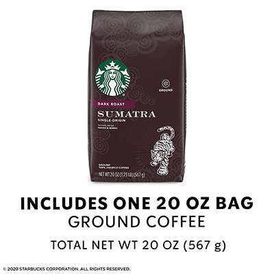 Starbucks Dark Roast Ground Coffee - Sumatra - 100% Arabica - 1 bag (20 oz.)