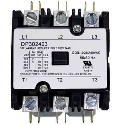 Supco - Contactor 30A 240V 3P