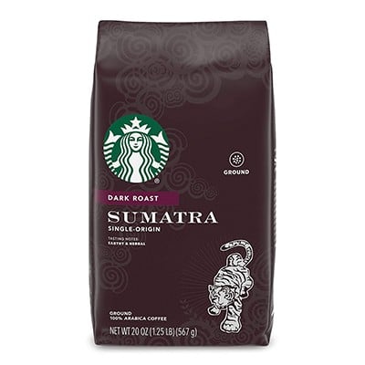 Starbucks Dark Roast Ground Coffee - Sumatra - 100% Arabica - 1 bag (20 oz.) Coffee STARBSUMATRA12OZ