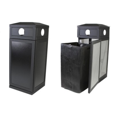 Securr 45 Gallon Sentinel Series - HS45OR-PS Outdoor Recycling Receptacle with Powder Coated Panels