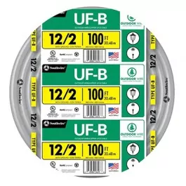 100-ft 12/2 UF Wire (By-the-Roll)