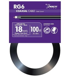 Southwire 100-ft 18 RG6 Black Coaxial Cable Coil