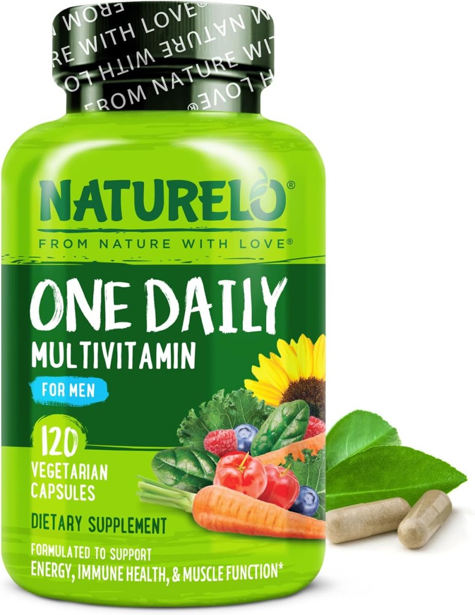 NATURELO Mens Multivitamins - One Daily Multivitamin for Men with Vitamins,